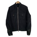 Chrome Hearts クロムハーツ ブラックデニム トラッカージャケット ブラック ダブルジップ ダガー クロスボール レザー フレアニー Size M【...
