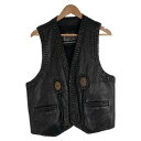 Bikers バイカーズ レザーベスト ブラック 牛革 コンチョ Size L【中古】 rf