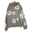 DENIM TEARS デニムティアーズ COTTON WREATH HOODIE コットンリース プルオーバースウェットパーカー グレー Size XL【中古...