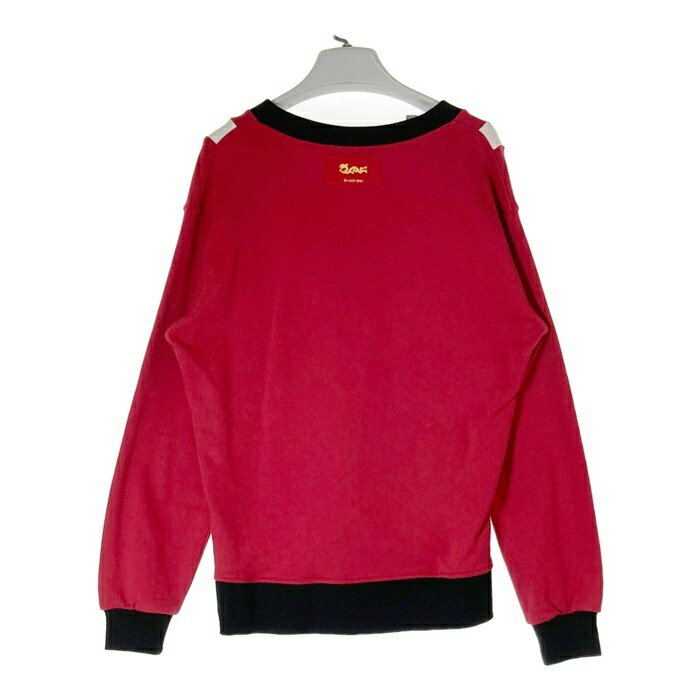 CREAM SODA クリームソーダ スウェット トレーナー Vネック レッド sizeL 【中古】 rm