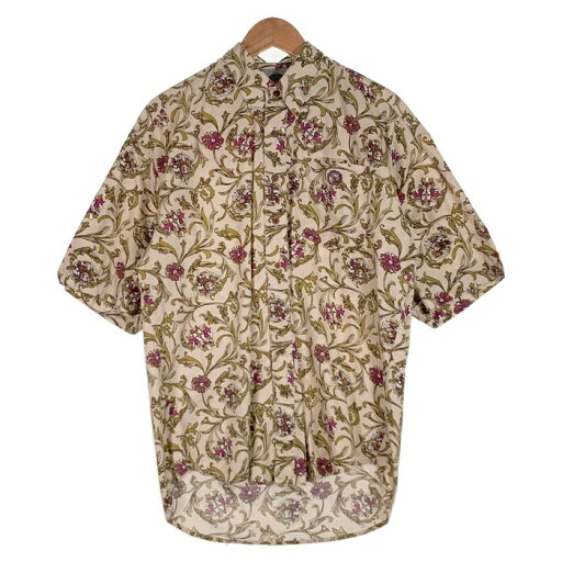 90's JIMMY'S ジミーズ ボタンダウンシャツ ボタニカル柄 ベージュ 半袖 Size L【中古】 rf 90's JIMMY'S ジミーズ ボタンダウンシャツ ボタニカル柄 ベージュ 半袖 Size L【中古】 rf