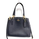 COACH コーチ F57847 ミネッタ 2WAYバッグ ショルダー ネイビー 【中古】 rm