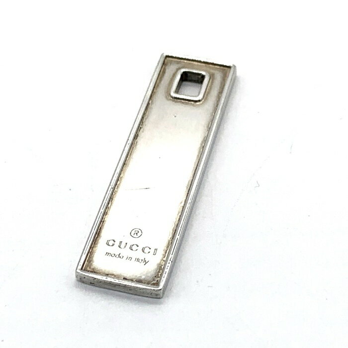 Gucci グッチ ロゴプレート シルバーペンダントトップ SV925【中古】 rf