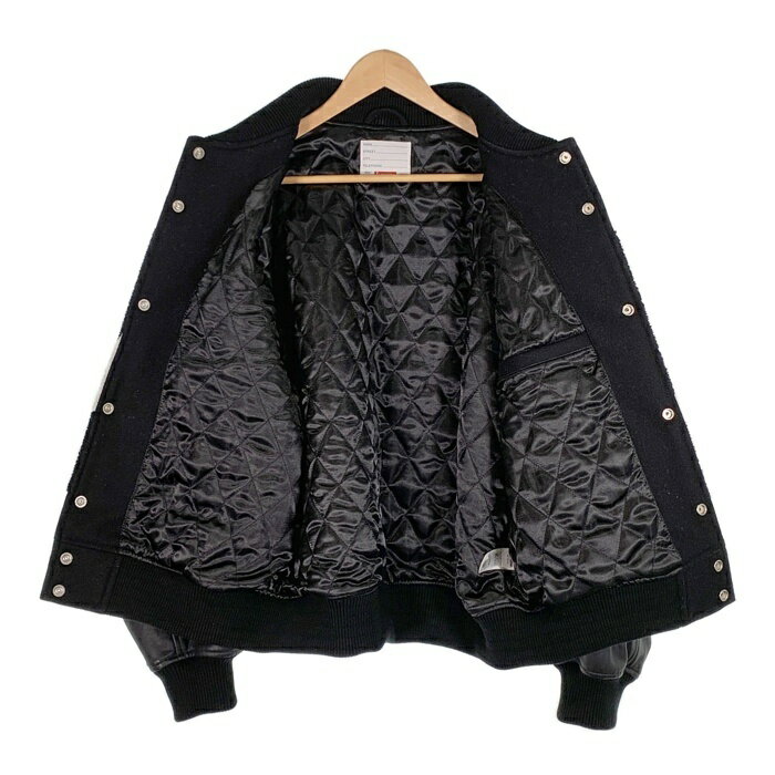 SUPREME シュプリーム 24SS Big Logo Chenille Varsity Jacket ビッグロゴ シェニール バーシティジャケット ブラック Size M【中古】 rf
