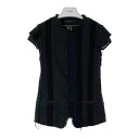 Y's ワイズ ツィード 半袖ジャケット グレー size2 【中古】 rm