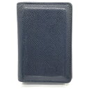 Louis Vuitton ルイヴィトン タイガ オーガナイザードゥポッシュ カードケース ネイビー イニシャル入り M30537【中古】 rf