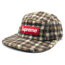 SUPREME シュプリーム 15AW Wool Plaid Camp Cap ウール チェック キャンプキャップ ブラウン ベージュ【中古】 rf