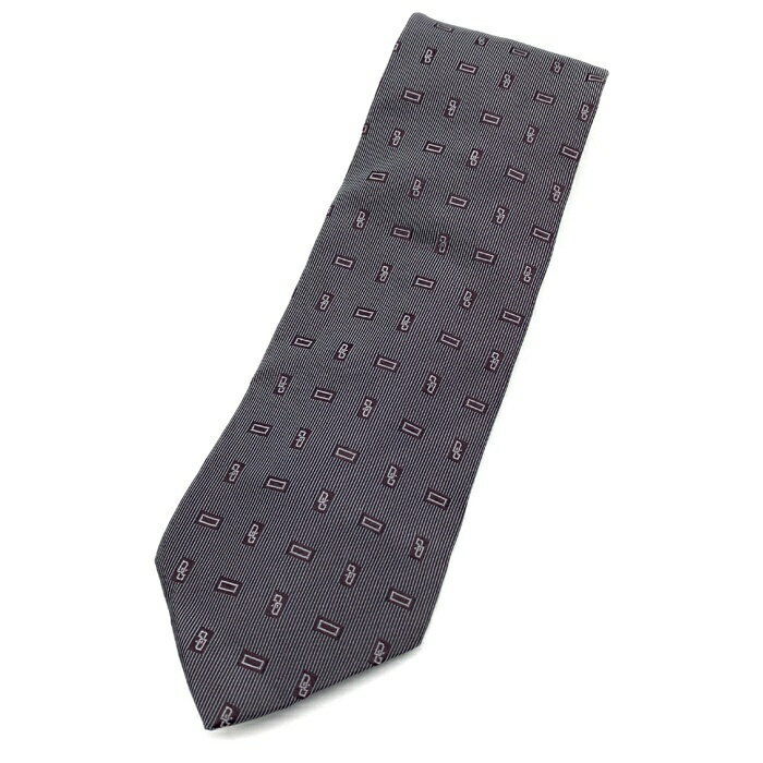 DOLCE&GABBANA ドルチェアンドガッバーナ シルクネクタイ グレー【中古】 rf