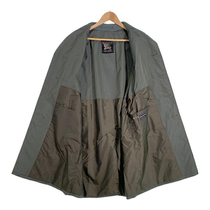 60~70's Burberrys バーバリー ステンカラーコート 比翼 玉虫 ポリエステル コットン ネーム入り 英国製 Size メンズS-M相当【中古】 rf