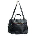 Genuine Roots canada ルーツ カナダ レザー 2wayトートバッグ ブラック 【中古】 rm