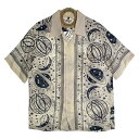 Sun Surf サンサーフ COSMO GRAPHIC コスモグラフィック オープンカラーレーヨンシャツ 半袖 オフホワイト SS37148 Size L【中古】 rf(4)