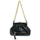 MARC JACOBS マークジェイコブス がま口 チェーン 2way ショルダーバッグ ブラック 【中古】 rm