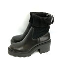 ZARA ザラ タグ付き トラックソールリブソックスブーツ 2164 310 800 ブラック size39【中古】 rm
