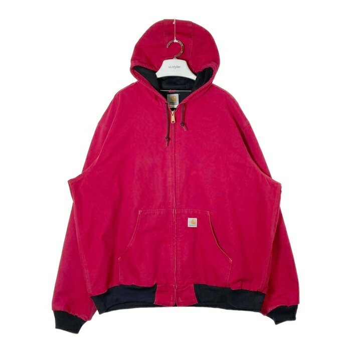 Carhartt カーハート J131 RED アクティブジャケット メキシコ製 レッド size2XL 【中古】 rm