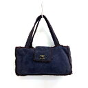 CHANEL シャネル ムートン ショルダーバッグ ネイビー 【中古】 rm