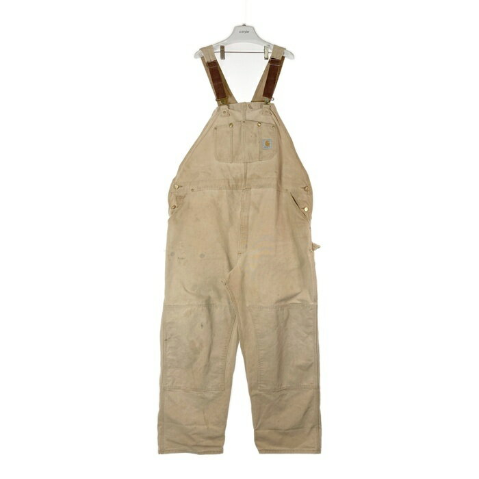 Carhartt カーハート R01 BRN USA製 ダブルニー オーバーオール ブラウン size48 【中古】 rm