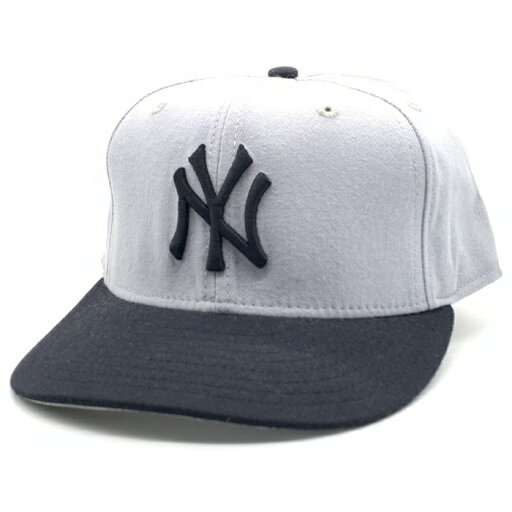 90's New Era ニューエラ MLB ニューヨーク・ヤンキース 59FIFTY ベースボールキャップ グレー ブラック ウール USA製 Size 7 1/2 (59.6cm)【中古】 rf 90's New Era ニューエラ MLB ニューヨーク・ヤンキース 59FIFTY ベースボールキャップ グレー ブラック ウール USA製 Size 7 1/2 (59.6cm)【中古】 rf