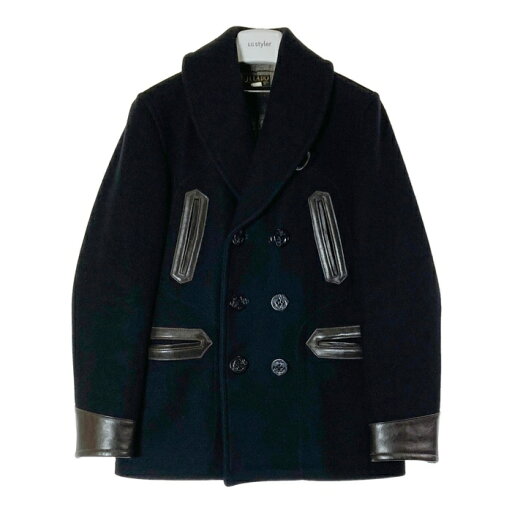 JELADO ジェラード DONKEY COAT ドンキーコート レザー切り替え ピーコート ブラック size38 【中古】 rm JELADO ジェラード DONKEY COAT ドンキーコート レザー切り替え ピーコート ブラック size38 【中古】 rm