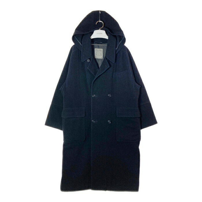 Christian Dior MONSIEUR クリスチャンディオール ムッシュ ウール ロングコート フード ブラック sizeM 【中古】 rm