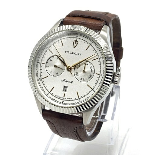 VILLANDRY ヴィランドリー Rivoli リヴォリ オートマティック腕時計 SS 革ベルト【中古】 rf VILLANDRY ヴィランドリー Rivoli リヴォリ オートマティック腕時計 SS 革ベルト【中古】 rf