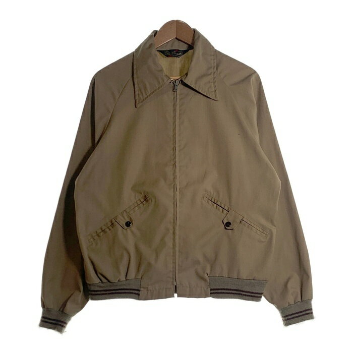 70's Sears シアーズ ジップアップジャケット ベージュ リブ ラグランスリーブ TALONジップ Size L【中古】 rf