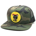 SUPREME シュプリーム 24SS Black Cat Mesh Back 5-Panel ブラックキャット メッシュバック 5パネルキャップ ウッドランドカモ【中古】 rf
