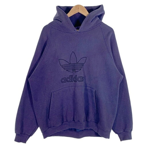 80-90's adidas アディダス トレフォイル刺繡ロゴ プルオーバースウェットパーカー ネイビー USA製 Size M【中古】 rf 80-90's adidas アディダス トレフォイル刺繡ロゴ プルオーバースウェットパーカー ネイビー USA製 Size M【中古】 rf