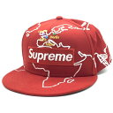 SUPREME シュプリーム 23AW Worldwide Box Logo New Era ワールドワイド ボックスロゴ ニューエラ ベースボールキャップ レッド Size 7 5/8 (60.6cm)【中古】 rf