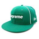 Supreme シュプリーム 17SS Box Logo Piping New Era Cap ニューエラ 59FIFTY キャップ 帽子 グリーン size7 1/8 【中古】 rm