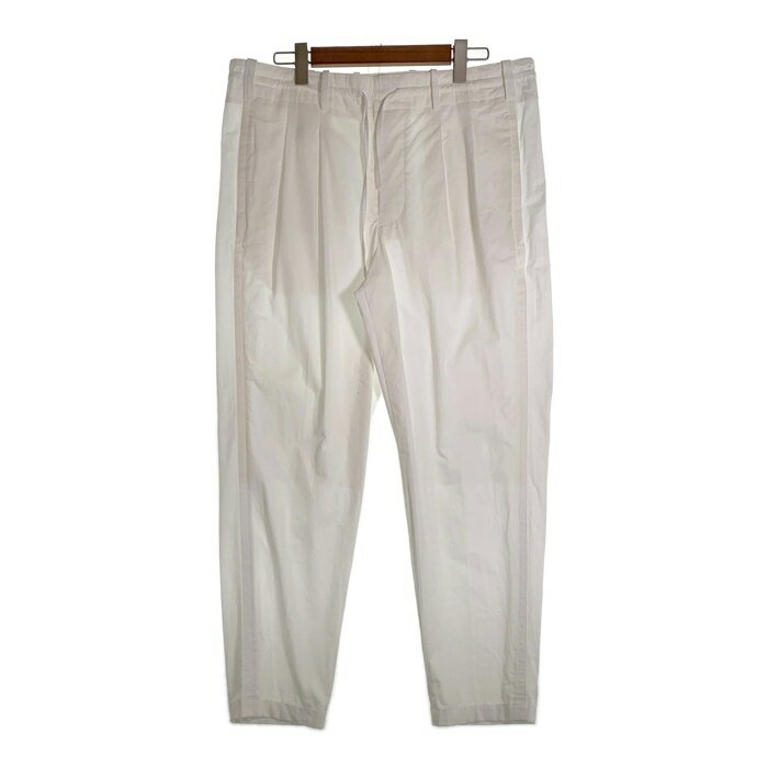 AUBETT オーベット 2タック コットン テーパードパンツ ホワイト 23-01-015 Size 4【中古】 rf