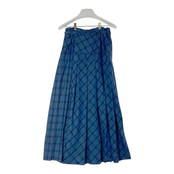 goldragstationのMAISON SPECIAL メゾンスペシャル 21242515301 Low Waist Maxi Pleated Skirt マキシ プリーツスカート ブルーチェック Size36 【中古】 rm｜アングル2