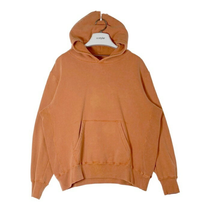 REMI RELIEF レミレリーフ ガーメントダイ 裏毛 プルオーバーパーカー オレンジ sizeL 【中古】 rm(4)