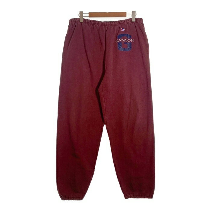 90's Champion チャンピオン GANNON プリント スウェットパンツ ボルドー USA製 Size XL【中古】 rf