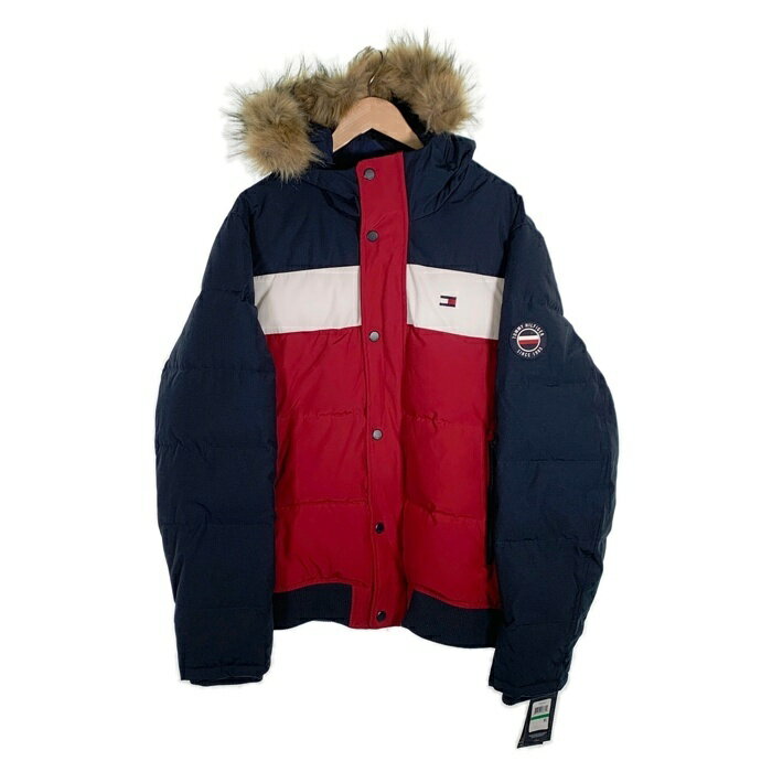TOMMY HILFIGER トミーヒルフィガー シュノーケル パファージャケット 中綿 ネイビー ホワイト レッド ..
