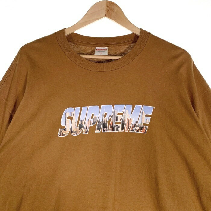 SUPREME シュプリーム 23AW Gotham Tee ゴッサム Tシャツ プリント ブラウン Size XXL【中古】 rf