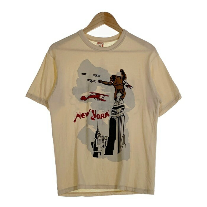 FREEWHEELERS フリーホイーラーズ Power Wear NEW YORK キングコング プリントTシャツ アイボリー Size..