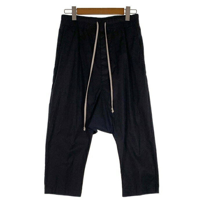 Rick Owens リックオウエンス 17SS ドローストリング サルエルパンツ ブラック コットン イーストランド RU17S9381-TE Size 48【中古】 rf
