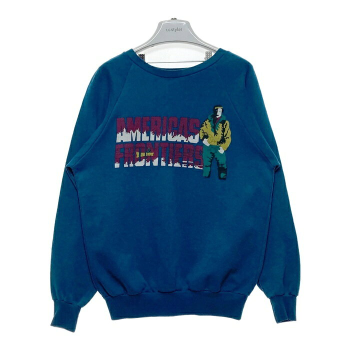 DISPATCH USA製 AMERICA’S FRONTIERS スウェットトレーナー ブルー sizeM 【中古】 rm