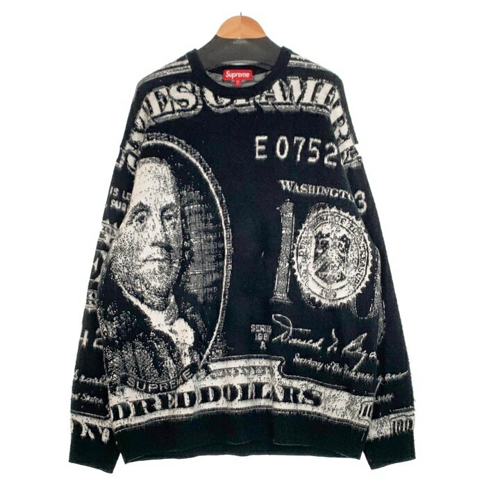 SUPREME シュプリーム 25SS Money Sweater マネーセーター ニット アクリル ブラック Size XXL【中古】 rf