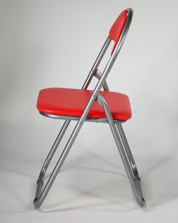 送料無料 新品 パイプイス 折りたたみパイプ椅子 ミーティングチェア 会議イス 会議椅子 パイプチェア パイプ椅子 レッド X 2