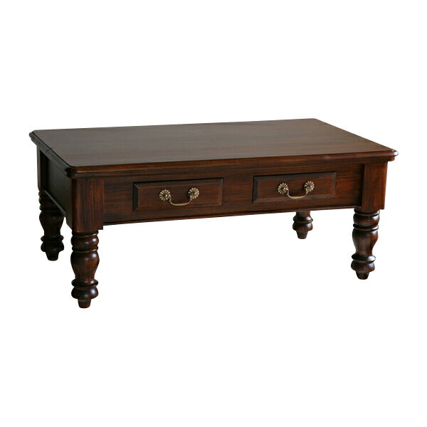 訳あり 送料無料 新品 マホガニー 無垢材 アンティーク調 センターテーブル 完成品 リビングテーブル ローテーブル ソファーテーブル コーヒーテーブル テーブ...