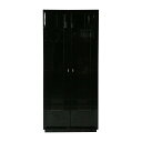 送料無料 新品 大型 2door キャビネット コレクションボード 飾り棚 完成品 ブラック