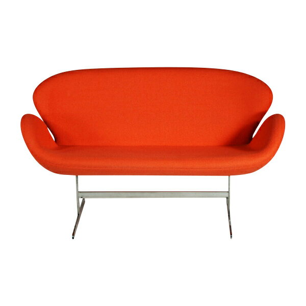 送料無料 新品 スワンチェア(Swan Chair) ORANGE 2P ラブソファ