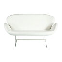 訳あり 送料無料 新品 スワンチェア(Swan Chair) WHITE 2P ラブソファ 1