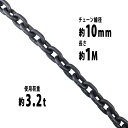 送料無料 チェーン 線径約10mm 使用荷重約3.2t 約3200kg 約1m G80 エコノミーモデル 鎖 くさり 吊り具 チェーンスリング スリングチェーン リンクチェーン チェイン 金具 クレーン ホイスト 玉掛け 吊り上げ 運搬 建築 土木 鉄工 運輸 造船 chain10mm1m