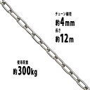 送料無料 ステンレスチェーン チェーン 線径約4mm 使用荷重約300kg 約12m SUS304 JIS規格 ステンレス製 鎖 くさり 吊り具 チェーンスリング スリングチェーン リンクチェーン チェイン 金具 クレーン ホイスト 玉掛け 吊り上げ 建築 工場 水まわり suschain4mm12m