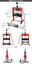 送料無料 油圧プレス 最大能力約10t 約10000kg 3段階高さ調節 メーター付き ショッププレス 門型油圧プレス 門型プレス機 圧入 低床 卓上 門型 プレス機 手動 シリンダ 油圧 油圧式 鉄板歪み修正 シャフト曲がり修正 ベアリング脱着 脱着 脱着工具 工場 工具 hpresst21010tr 2