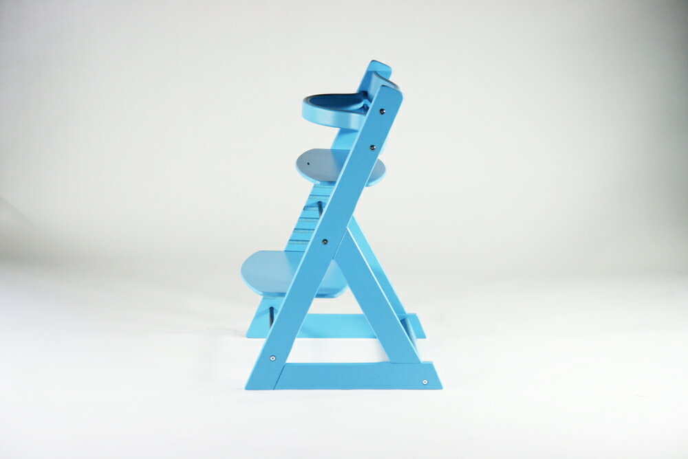 送料無料 新品 ベビーチェア キッズチェア グローアップチェア 木製 子供用椅子 ブルー