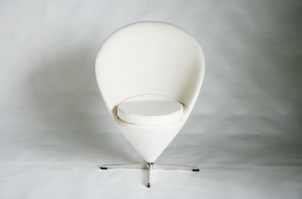 訳あり 送料無料 新品 コーンチェア ヴェルナー・パントン 椅子 いす チェア 一人掛け デザイナー ホワイト