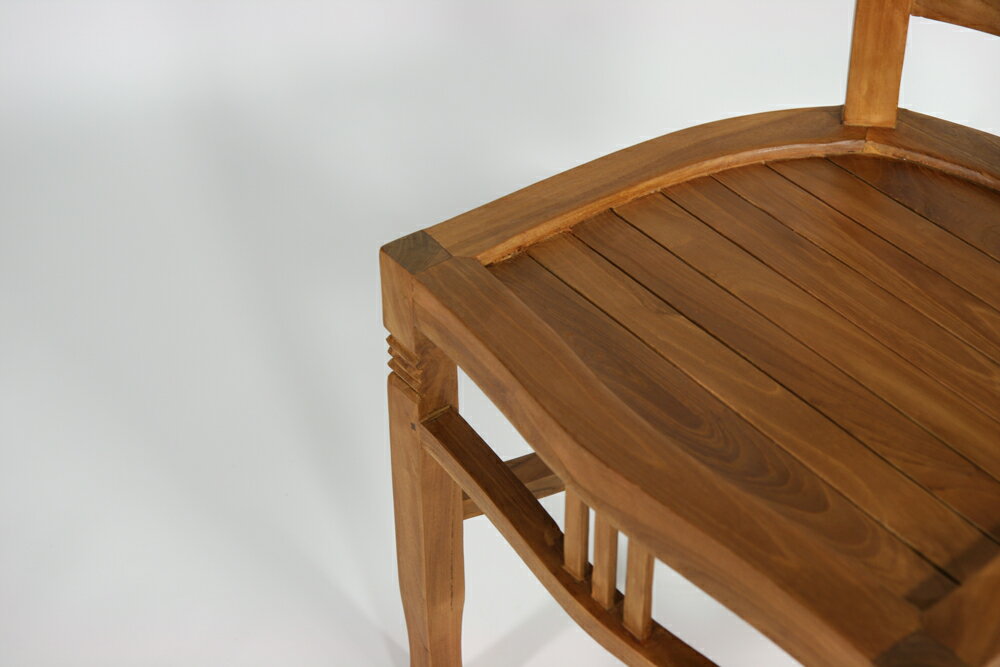 送料無料 新品 チーク無垢 ダイニングチェア ミーティングチェア チーク材 無垢材 チーク T-233ライトブラウン [3]